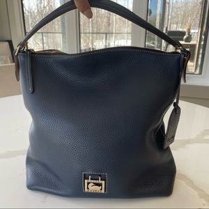 Dooney & Bourke authentic pure soft supple genuine leather navy blue